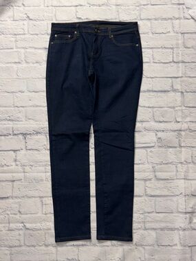 Dark Navy Straight-Leg Jeans